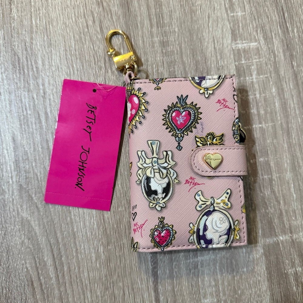 Betsey Johnson Pink Heart and Floral Wallet